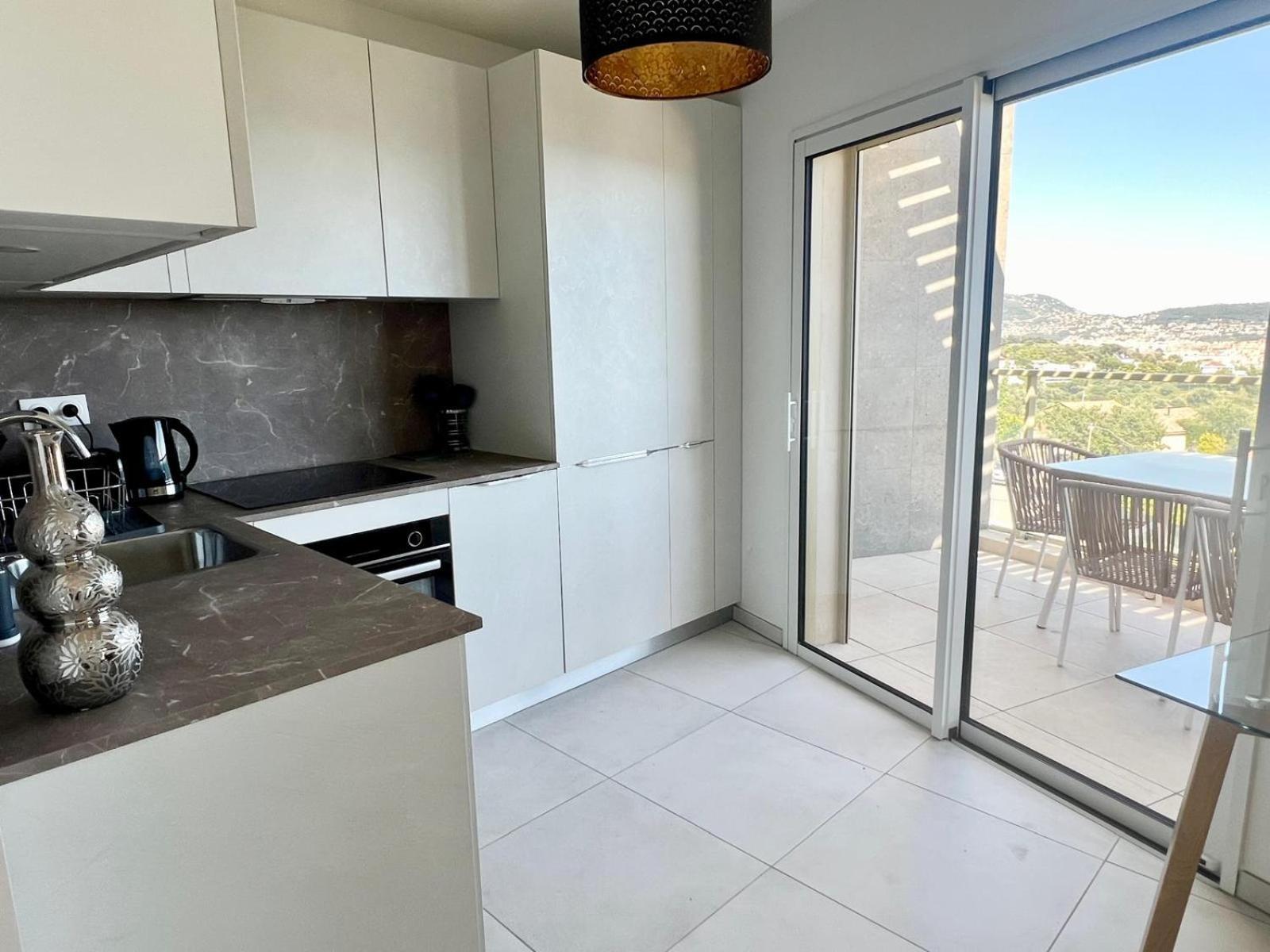 Panoramic Sea View Appartment Blue Pearl Niza Exterior foto