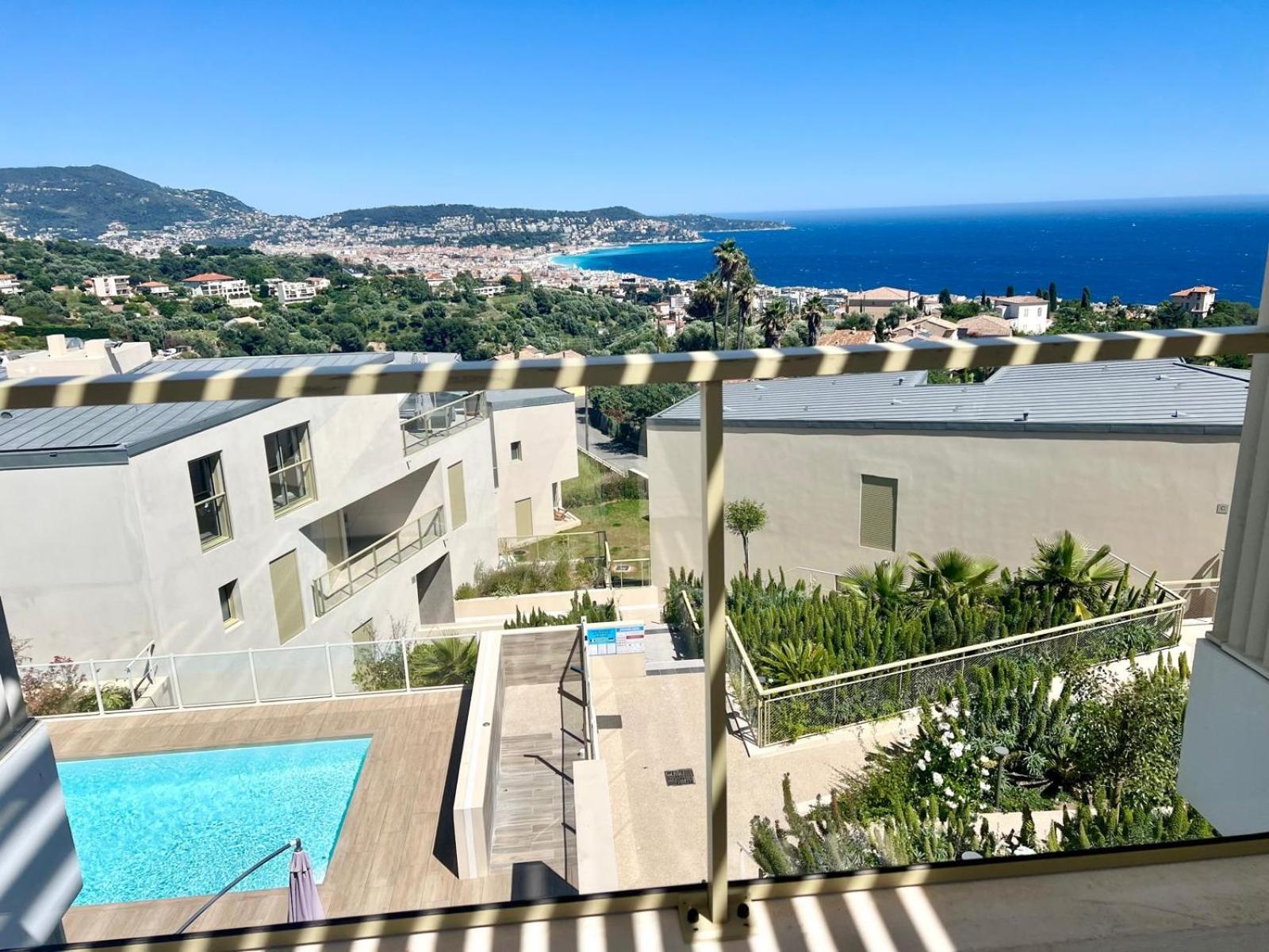 Panoramic Sea View Appartment Blue Pearl Niza Exterior foto