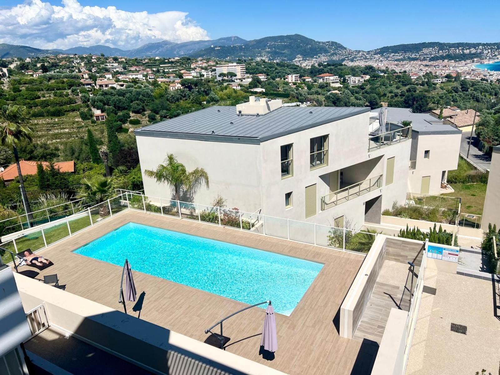 Panoramic Sea View Appartment Blue Pearl Niza Exterior foto